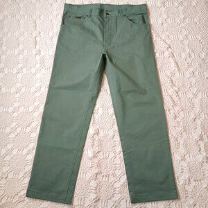 Peter Christian Green Khaki Jean Chinos Men Straight Leg 5 Pocket Sz 36 Men